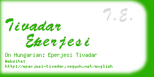 tivadar eperjesi business card